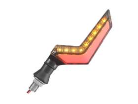 FARO SEÑALERO UNIV. MOTO JGO. LED SECUENCIAL ROJO