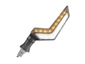 FARO SEÑALERO UNIV. MOTO JGO. LED SECUENCIAL BLANCO