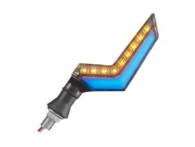 FARO SEÑALERO UNIV. MOTO JGO. LED SECUENCIAL AZUL