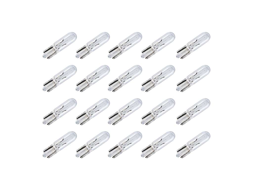 Lámpara de 12 voltios y 1.2 vatios con base impresa, kit de 20 unidades