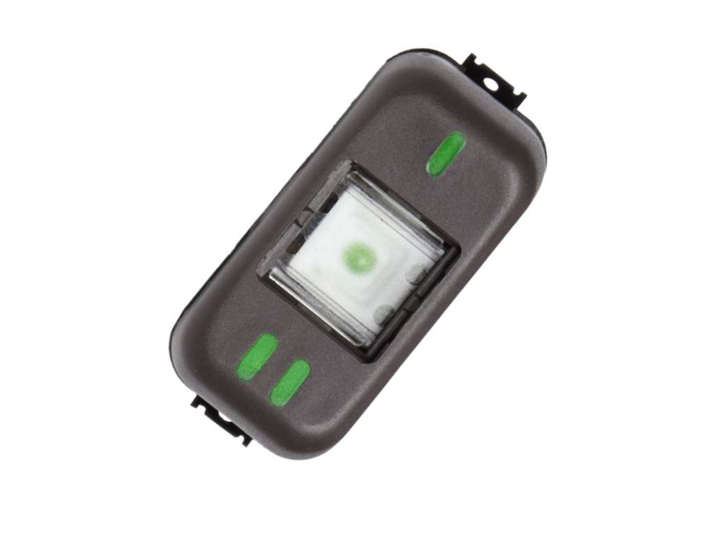 Interruptor de tecla auxiliar Mercedes-Benz, marrón, fino, de dos posiciones, 8 terminales, 24V