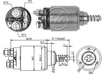 SOLENOIDE BOSCH GM ASTRA/VECTRA/ZAFIRA