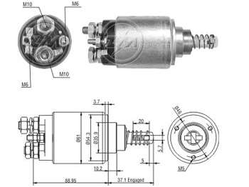 SOLENOIDE BOSCH MB 1418-2423 24V.