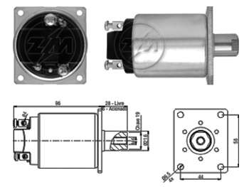 SOLENOIDE BOSCH MOTORES ESTACIONARIOS 12V