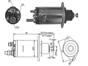 SOLENOIDE DELCO MB CAMION 28MT.