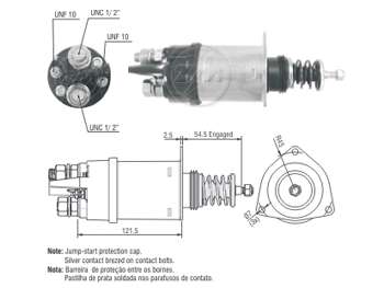 SOLENOIDE DELCO CASE /CATERPILLAR 24V.