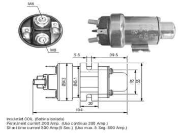 SOLENOIDE ARR. UNIV. 12V AUXILIAR