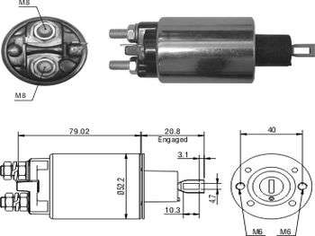 Solenoide de arranque Lucas