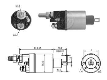 Solenoide de arranque para motor Cummins