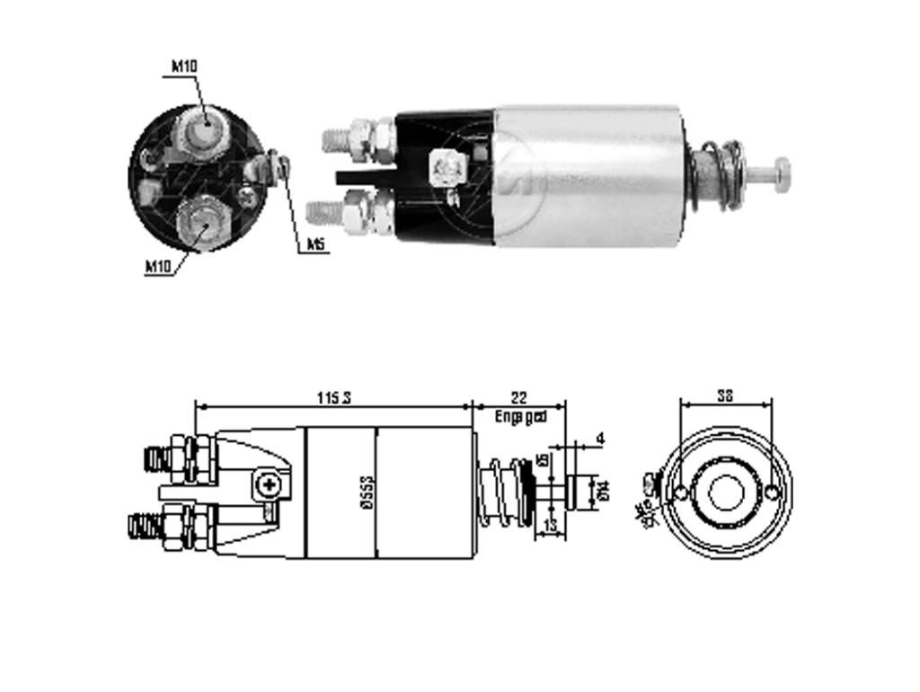 SOLENOIDE MITSUBISHI CAMION CHINO 24V.