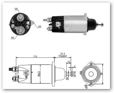 SOLENOIDE MITSUBISHI MI CANTER 24V