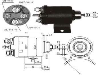 SOLENOIDE WAPSA FO F100/350 C/EMBOLO 12V
