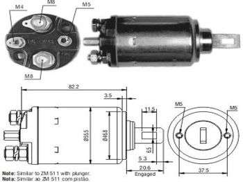 Solenoide de parada de motor