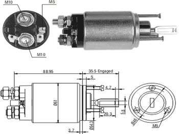 Solenoid de arranque 12V