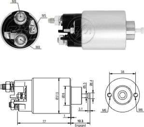 SOLENOIDE MITSUBISHI PE 206/307/CI C4/C5
