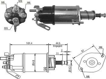 Solenoid Lucas FO 0607/C-PLATINA 12V