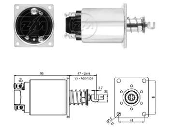 SOLENOIDE BOSCH MOTORES ESTACIONARIOS 24V