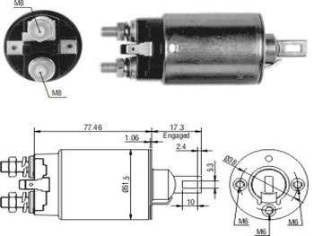 SOLENOIDE MITSUBISHI MA 2200/2500/NI SENTRA 12
