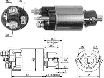 SOLENOIDE N-DENSO MI LANCER/VARIOS 12V