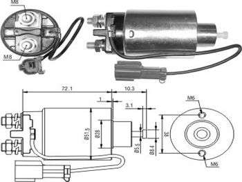 SOLENOIDE MITSUBISHI NI SENTRA C/FICHA 12V