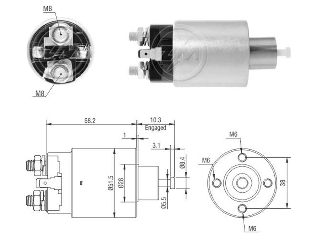 SOLENOIDE MITSUBISHI NI MARCH/MI LANCER/COLT