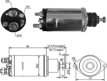 SOLENOIDE DELCO CATERPILAR 28M M-NUEVO 12