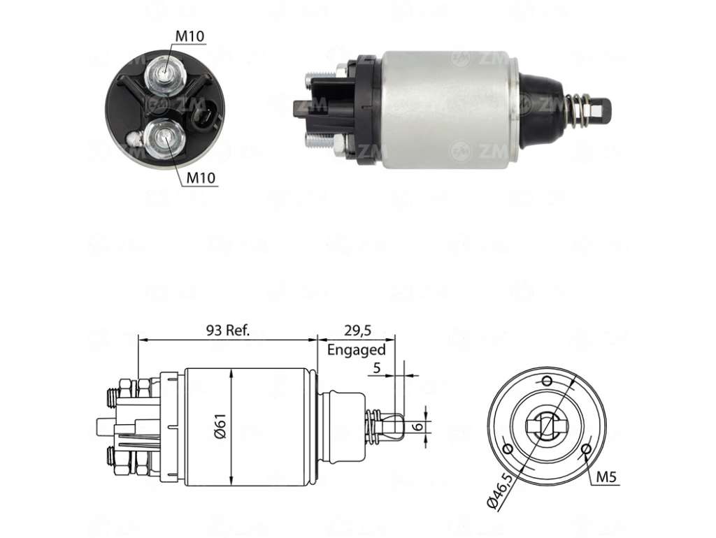 SOLENOIDE ISKRA CASE/ MASSEY FERGUSON 12V