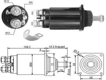 SOLENOIDE BOSCH VW 16210/FO CARGO/MB 24V