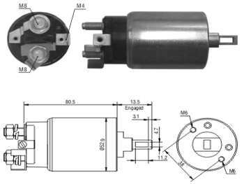 SOLENOIDE HITACHI IS ISUZU 24V.