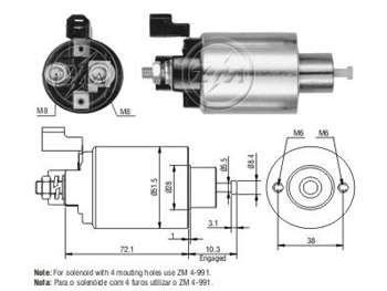 SOLENOIDE MITSUBISHI VARIOS MODELOS 12V.