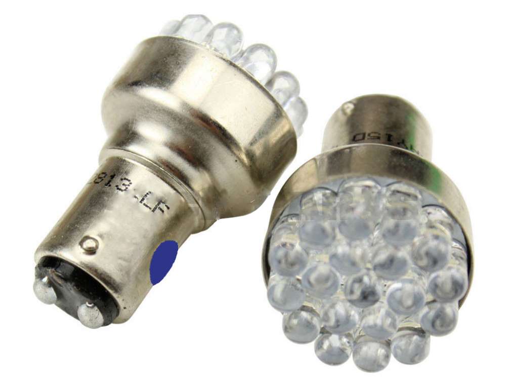 LAMPARA LED 12V. 21/5W AZUL JGO.