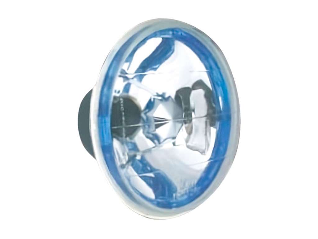 Semioptica universal de 7 pulgadas con lámpara P43T para luz alta y baja, con aro LED azul