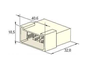 Conector eléctrico universal de 8 vías hembra