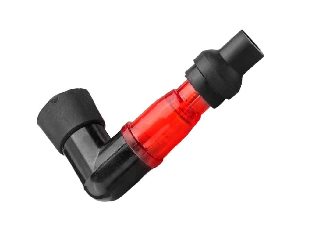 CAPUCHON BUJIA UNIV. DE MOTO CODO RACING LED ROJO