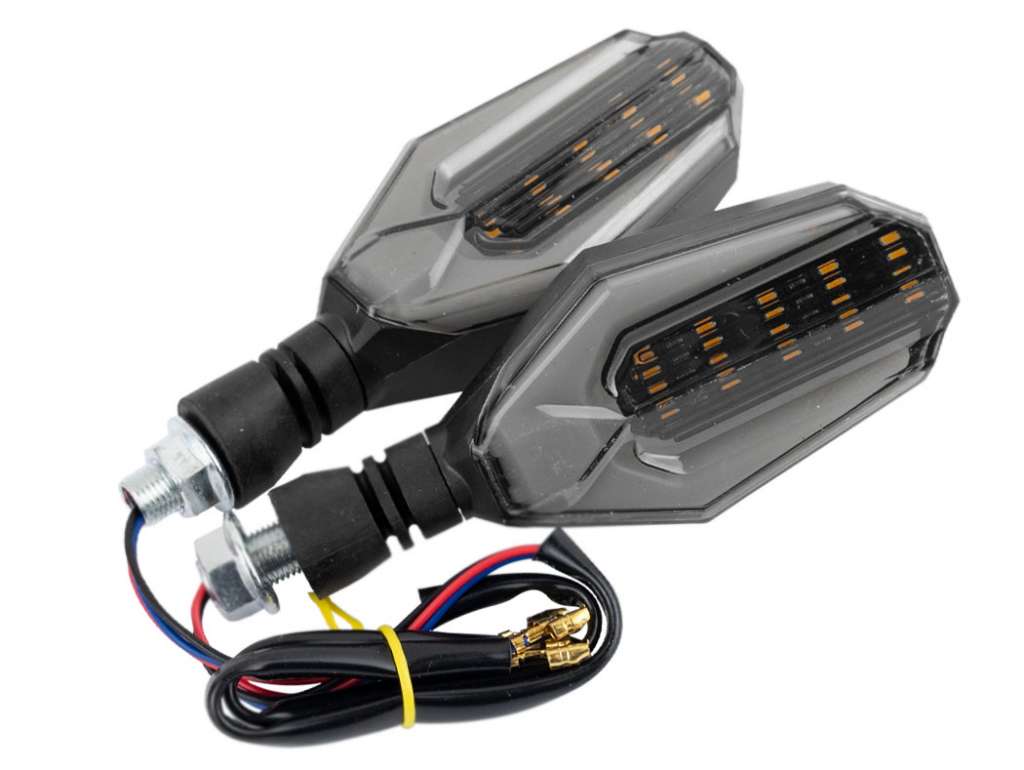 FARO SEÑALERO UNIV. MOTO JGO. ZXD-03 LED NEGRO
