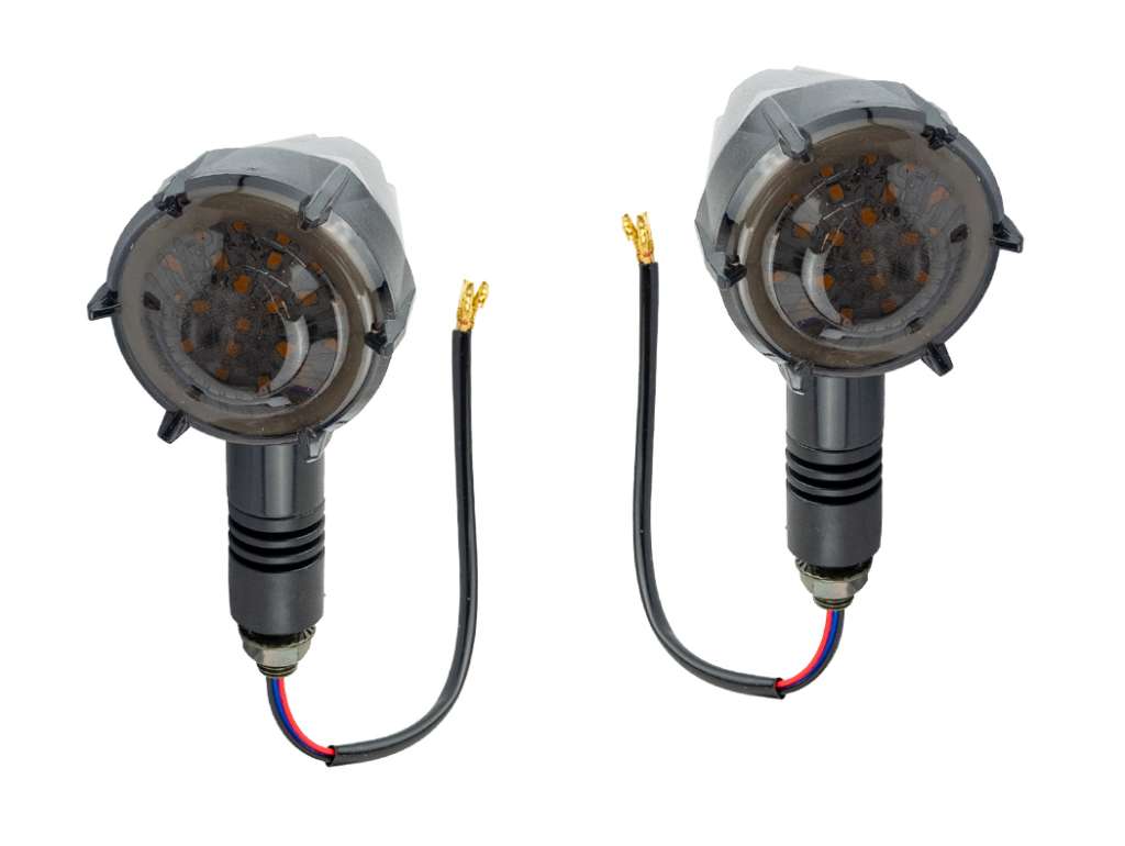 FARO SEÑALERO UNIV. MOTO JGO. ZXD-26 RGB/AMBAR LED NEGRO