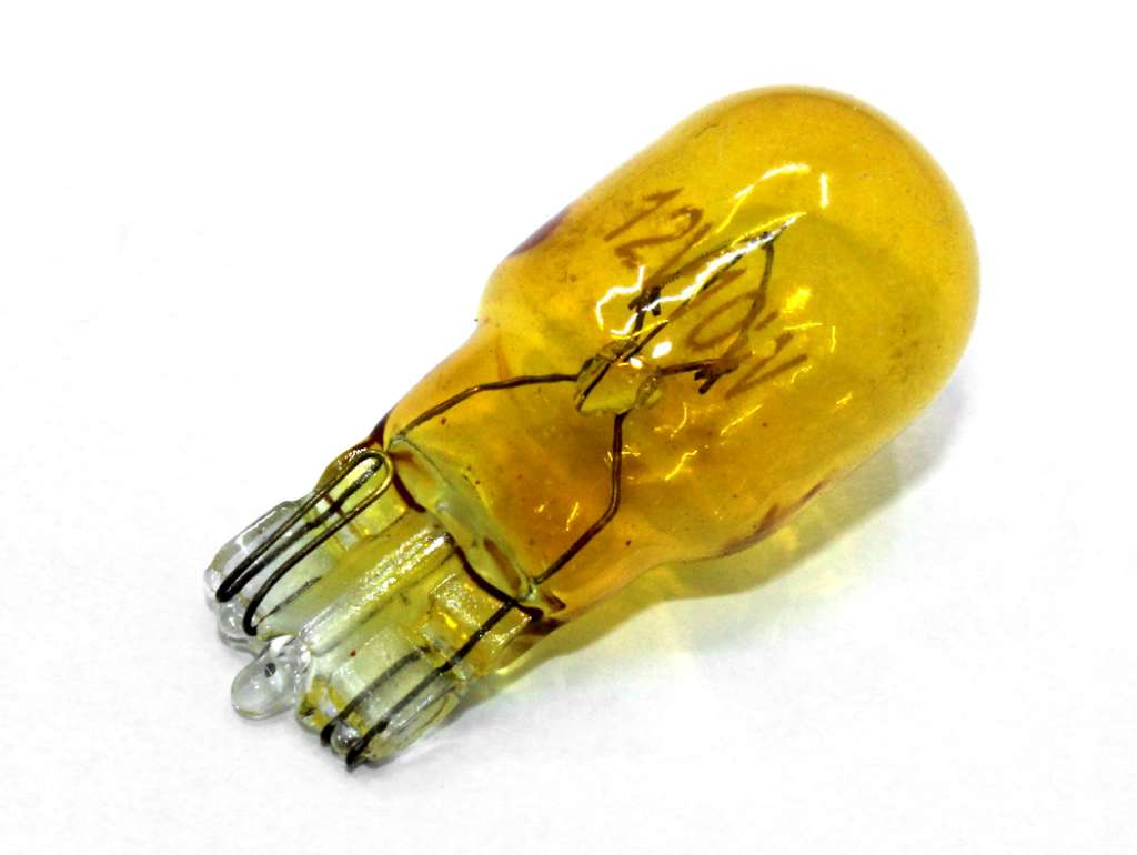Lámpara 12V 16W con impreso grande ámbar