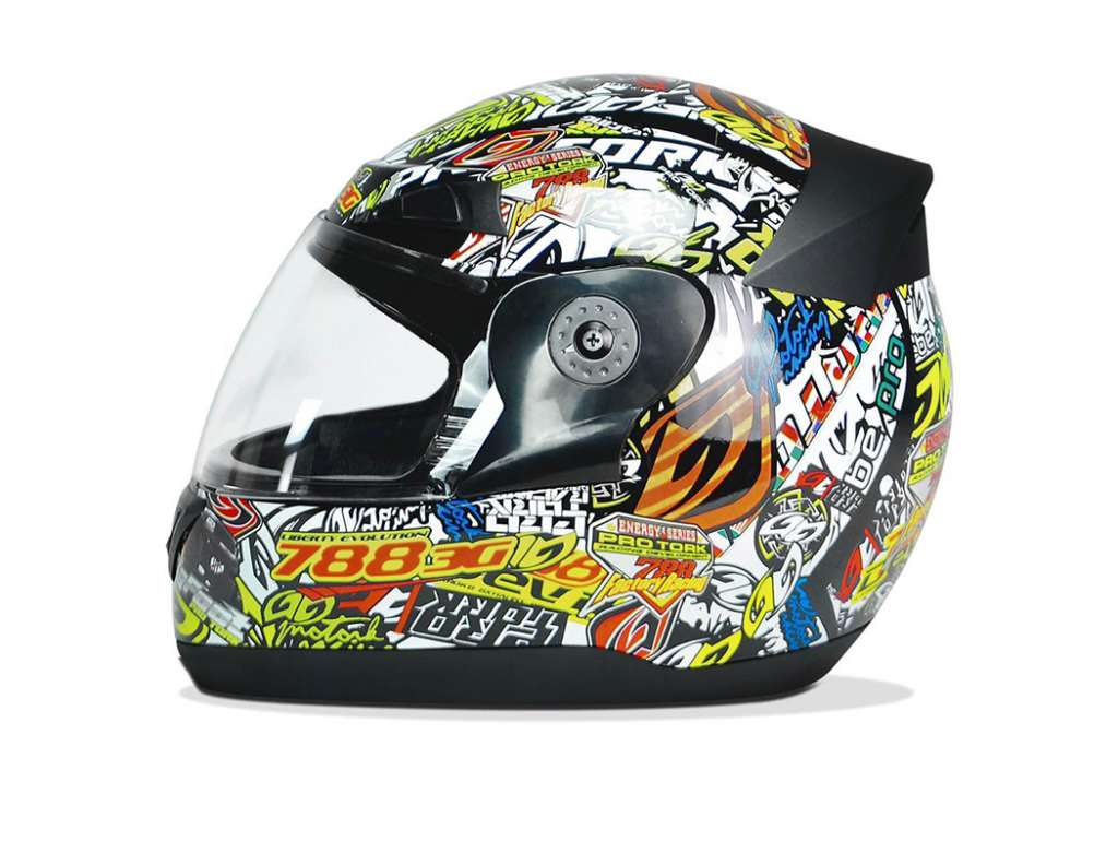 Casco integral Evolution Sticker Bomb Talle 60