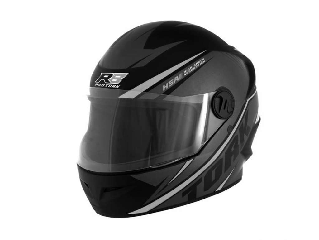 Casco de seguridad R8 Negro/Plata Talla 58