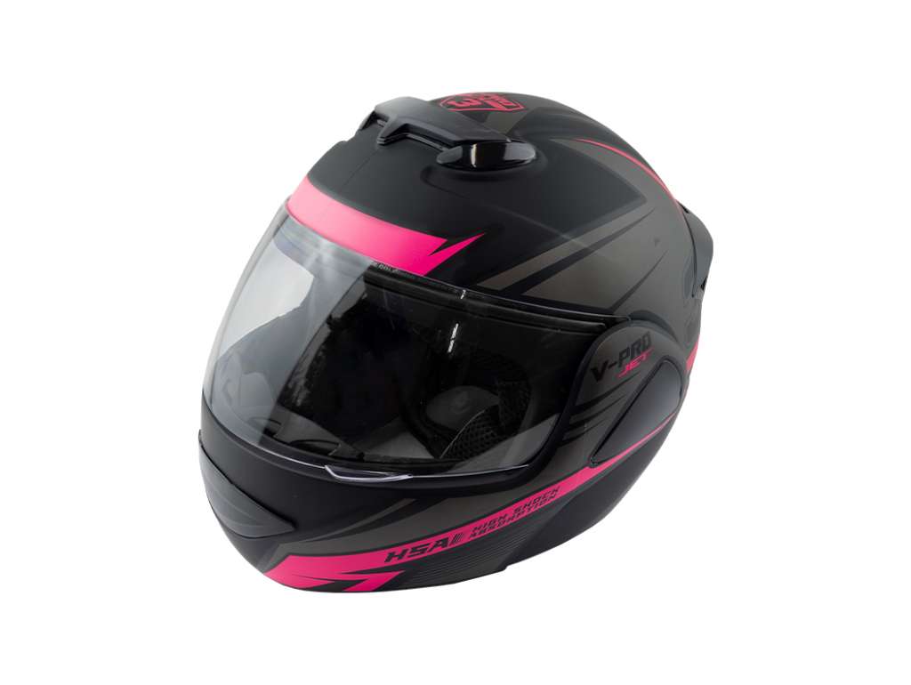 Producto no automotriz: Casco V-PRO Jet 3 Negro/Rosa T 62