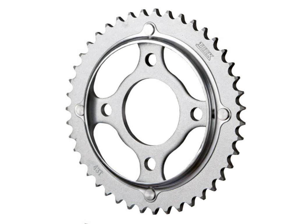 Plato de cadena trasero con protector, 43 dientes