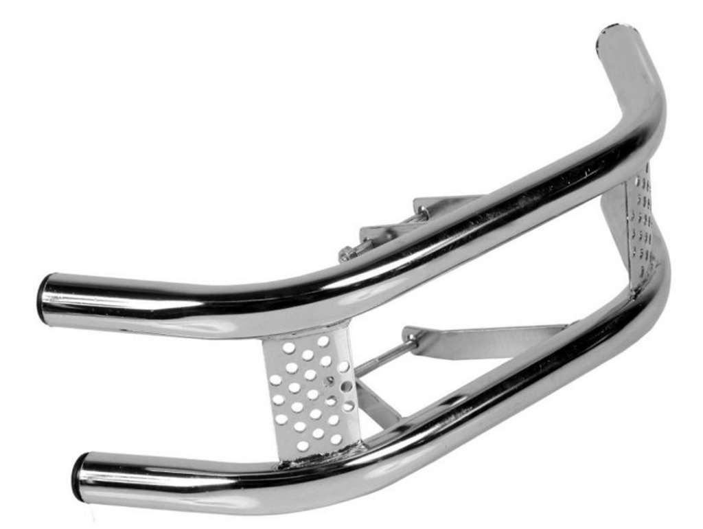 Defensa de motor doble cromada