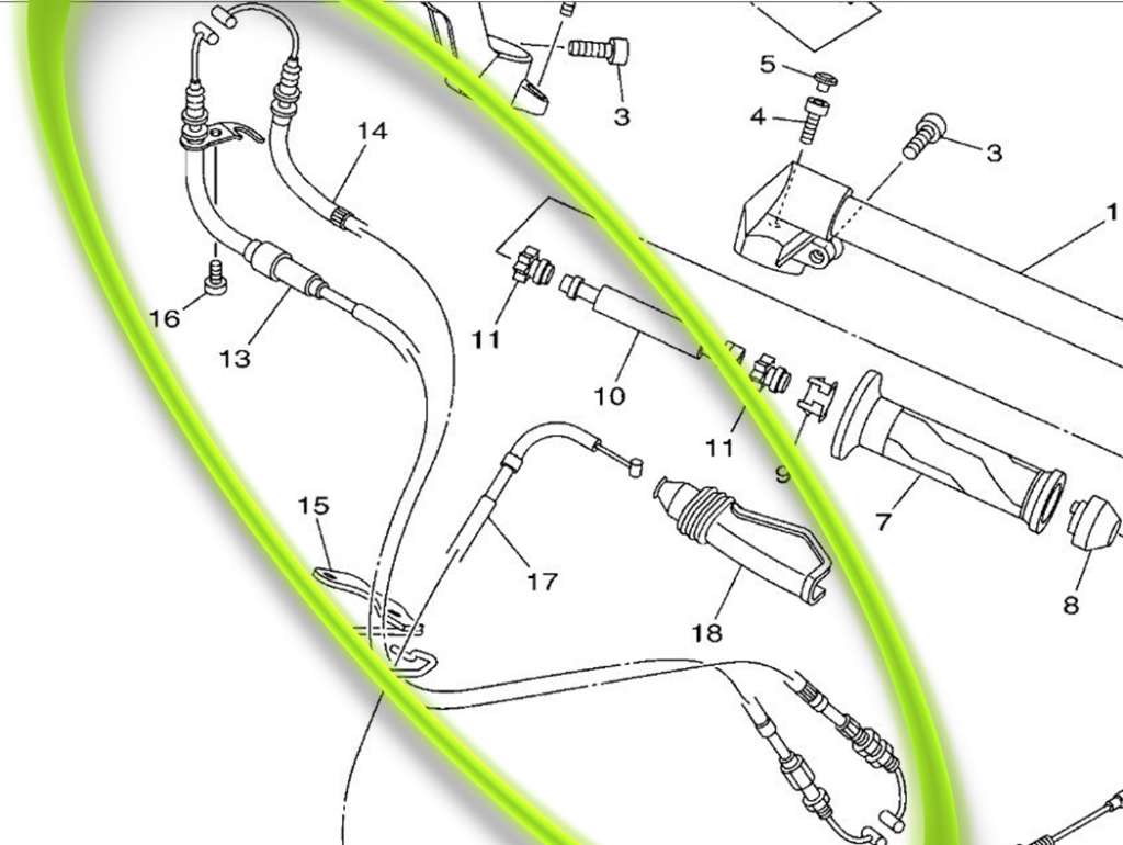Cable de acelerador completo