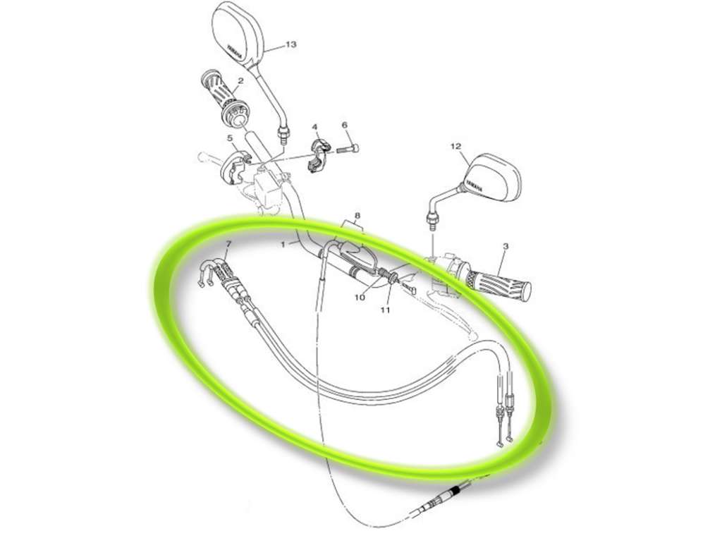 Cable de acelerador completo