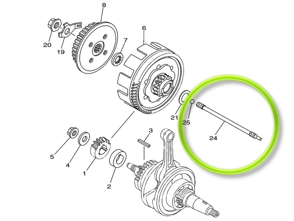 VARILLA EMPUJE EMBRAGUE YAMAHA FZ16