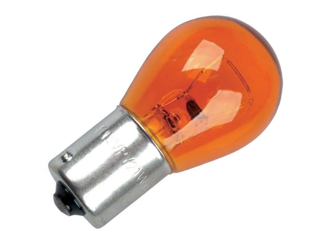 Lámpara 12V 21W un polo BA15S ámbar