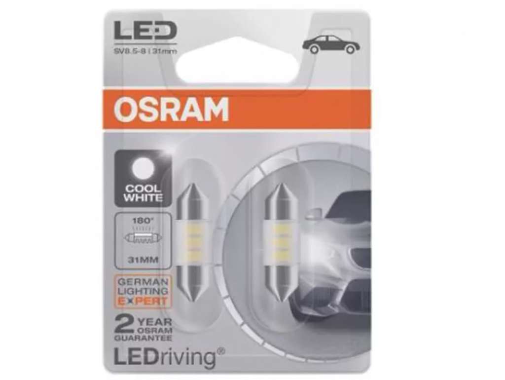 Juego de lámparas LED tubulares 12V 5W 31mm