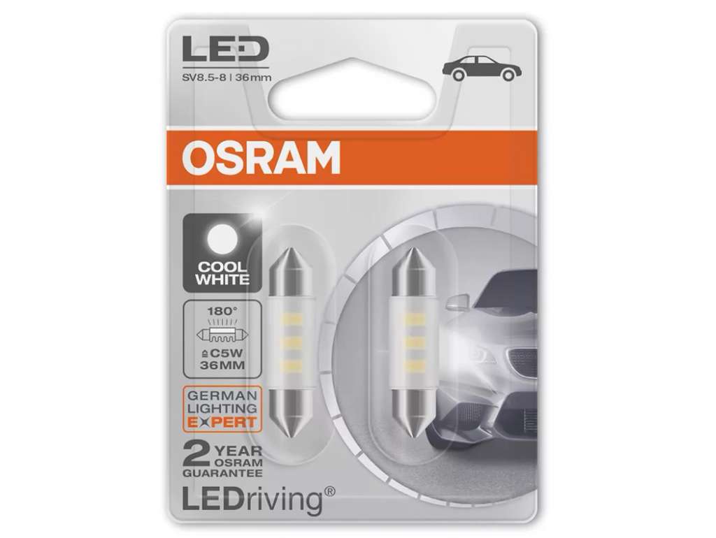 Lámpara LED 12V 12W 36mm Tubular