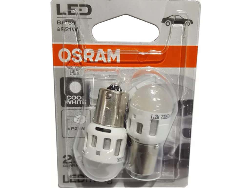 Lámpara de señalización 12V 21W 1 polo LED blanca