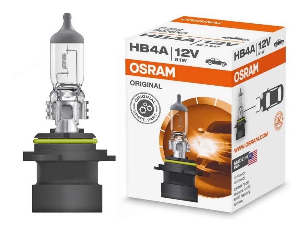Lámpara Halógena 12V 51W HB4A Base Recta